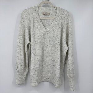 Loft Flecked Relaxed V-neck Sweater Size XL